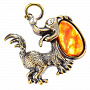 Подвеска с янтарной вставкой, фотография 1. Интернет-магазин ЛАВКА ПОДАРКОВ