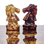 Шахматы с инкрустацией и фигурами из янтаря "Камелот" 45х45 см, фотография 4. Интернет-магазин ЛАВКА ПОДАРКОВ