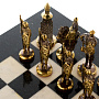 Шахматы из камня и бронзы "Русские богатыри" 36х36 см, фотография 4. Интернет-магазин ЛАВКА ПОДАРКОВ