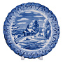 Тарелка декоративная "Зима". Гжель, фотография 4. Интернет-магазин ЛАВКА ПОДАРКОВ