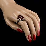 820136/5,42г  Серебро 925* КОЛЬЦО вст.Янтарь р/п