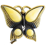 0058449/1783.4 Брошь Бабочка Капустница (белый)