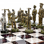 Шахматы с бронзовыми фигурами "Железнодорожные" 48х48 см, фотография 5. Интернет-магазин ЛАВКА ПОДАРКОВ