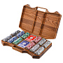 Покерный набор в резном чемоданчике из ясеня "Арабеска-3", фотография 5. Интернет-магазин ЛАВКА ПОДАРКОВ