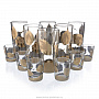 Питейный набор на 6 персон "Лист"  (6 стаканов + 6 стопок), фотография 1. Интернет-магазин ЛАВКА ПОДАРКОВ