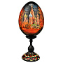 Деревянное пасхальное яйцо на подставке "Храм Василия Блаженного. Спасская башня", фотография 5. Интернет-магазин ЛАВКА ПОДАРКОВ