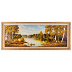 0072640 Картина (янтарная крошка)  ПЕЙЗАЖ №4 47*112 см