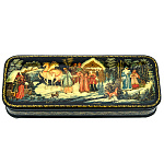 0065096/16*7см Лаковая миниатюра Палех ШКАТУЛКА "Морозко" Белова