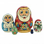 Матрешка мини "Новогодняя" 5 мест, фотография 3. Интернет-магазин ЛАВКА ПОДАРКОВ