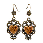 0061586-1 Нат.дерево Серьги , карельская береза