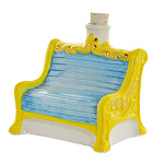 -0,05 Фарфор МИНИ-ШТОФ "СКАМЕЙКА" в цвете и золоте  0,05л 5095