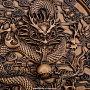 Панно деревянное резное "Дракон" 40х40 см, фотография 2. Интернет-магазин ЛАВКА ПОДАРКОВ