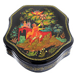 /15*12*4см Художественная роспись Шкатулка "Сказки. Жар-птица" фигурная /115