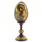6760//45см Яйцо Лаковая миниатюра "БМ Казанская" на подставке 