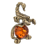0080570 Скульптура из бронзы с янтарем "Знаки зодиака. Скорпион" 180