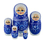 Матрешки "Зимние узоры" 5 мест, фотография 1. Интернет-магазин ЛАВКА ПОДАРКОВ