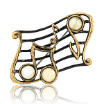 0061096/2680.4 Брошь МЕЛОДИЯ (БЕЛЫЙ)