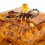 Шкатулка из янтаря квадратная "Скорпион", фотография 7. Интернет-магазин ЛАВКА ПОДАРКОВ