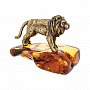Статуэтка с янтарем "Лев", фотография 4. Интернет-магазин ЛАВКА ПОДАРКОВ
