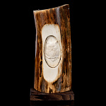  ЭКРАН СОВА, бивень мамонта, дер вязь6,5*14 см