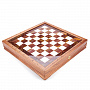 Шахматы деревянные с полем и фигурами из мрамора "Американские" 43х43 см, фотография 5. Интернет-магазин ЛАВКА ПОДАРКОВ
