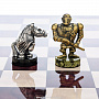 Шахматный ларец с металлическими фигурами "Европа" 48х48 см, фотография 5. Интернет-магазин ЛАВКА ПОДАРКОВ