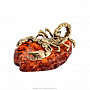 Бронзовая статуэтка на янтаре "Скорпион", фотография 1. Интернет-магазин ЛАВКА ПОДАРКОВ