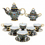 Чайный сервиз на 6 персон "Дворцовый. Ромашки". Гжель, фотография 2. Интернет-магазин ЛАВКА ПОДАРКОВ