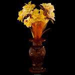 Композиция из янтаря "Цветы в вазе"