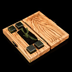 0056151 НАБОР КАМНЕЙ Д/ВИСКИ Нефрит 4шт в П/У(мешочек)