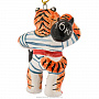Елочная игрушка "Тигр-гиревик". Майолика, фотография 4. Интернет-магазин ЛАВКА ПОДАРКОВ