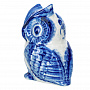 Скульптура "Совенок". Гжель, фотография 2. Интернет-магазин ЛАВКА ПОДАРКОВ