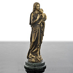 139174 Бронза Скульптура "Дева Мария на облаке" на дереве