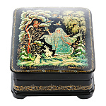 0060961/11*9см Лаковая миниатюра Палех ШКАТУЛКА "Снегурочка" Камардин