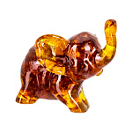 201607 Янтарь Скульптура Слоник-мамонтенок, 50 мм мини
