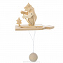 Богородская деревянная игрушка "Медведь-лыжник", фотография 2. Интернет-магазин ЛАВКА ПОДАРКОВ