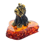 0047442/470 Сувенир Собака Йоркширский терьер маленький  Сувенир (коньячный)