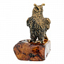Статуэтка с янтарем "Мудрый филин", фотография 1. Интернет-магазин ЛАВКА ПОДАРКОВ