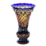 0048837/SR/4615360/Хрусталь ВАЗА Д/ЦВ"ТЮЛЬПАН" рис."Георгин" h 355mm d 217mm weight 3,8кгС412558 