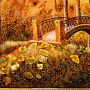 Картина янтарная "Осенний мостик" 60х40 см, фотография 4. Интернет-магазин ЛАВКА ПОДАРКОВ