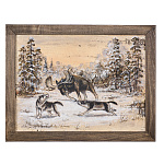 Картина на бересте "Достойный соперник" 30х40 см