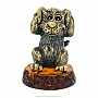 Статуэтка с янтарем "Собака - не слышу", фотография 1. Интернет-магазин ЛАВКА ПОДАРКОВ