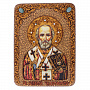 Икона из мореного дуба "Святитель Николай" 29х21 см, фотография 5. Интернет-магазин ЛАВКА ПОДАРКОВ