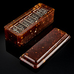 3597-Лев Янтарь Костяшки игральные ДОМИНО "ЛЕВ"Бронза