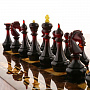 Шахматы с инкрустацией и фигурами из янтаря "Арабески-Марин" 56х56 см, фотография 11. Интернет-магазин ЛАВКА ПОДАРКОВ
