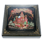 0072719 Лаковая миниатюра Шкатулка "Москва" 22*22см 