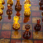 Шахматы с инкрустацией и фигурами из янтаря "Амбассадор" 32х32 см, фотография 7. Интернет-магазин ЛАВКА ПОДАРКОВ