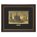 Офорт черно-белый "Москва. Красная площадь" 25х32 см