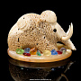 Скульптура из кости "Мамонт" (кость кита, селенит), фотография 1. Интернет-магазин ЛАВКА ПОДАРКОВ