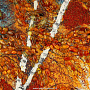Картина с янтарем и каменной крошкой "Золотая осень" 60х80 см, фотография 7. Интернет-магазин ЛАВКА ПОДАРКОВ